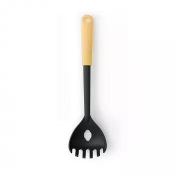 Brabantia Łyżka do spaghetti, waniliowy żółty, nylon, odporna na wysoką temperaturę, zmywarka