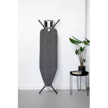 Pokrowiec na deskę do prasowania Brabantia Denim Black, rozmiar B, 124x38 cm, wyściółka 8mm