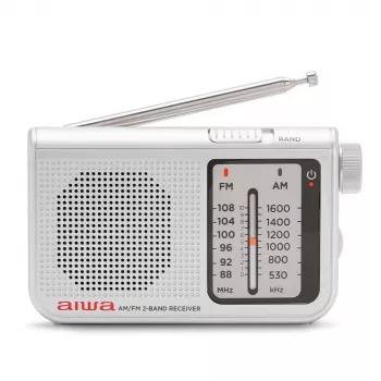 AIWA RS-55/SL Przenośne analogowe radio kieszonkowe AM/FM, szare