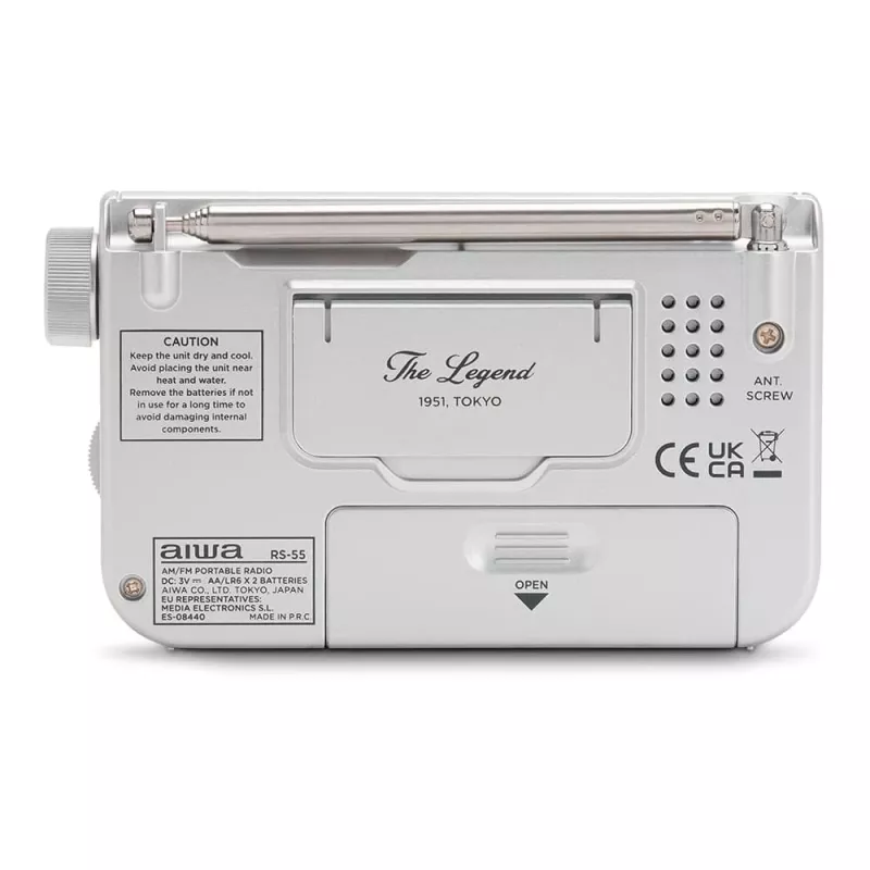 AIWA RS-55/SL Przenośne analogowe radio kieszonkowe AM/FM, szare