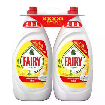 FAIRY Płyn do mycia naczyń o zapachu cytrynowym, zestaw podwójny, 2 x 1350 ml