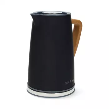 Gastronoma 18130006 Czajnik elektryczny, 1,7 L, 2200 W, stal nierdzewna, czarny, bezprzewodowy, podstawa 360°