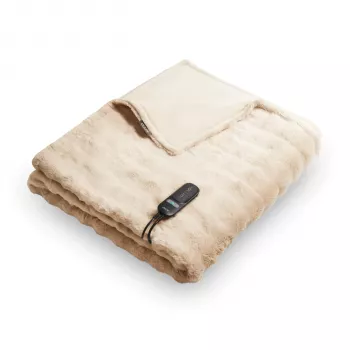 Duux Yentl Koc elektryczny Bubble Rabbit Faux Fur Beige 200x200 cm (DXOB11)