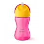 Kubek ze słomką Philips Avent z elastyczną słomką, 300 ml, 12m+, różowy