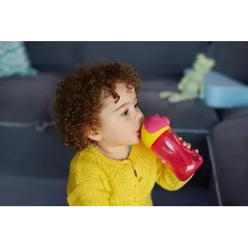 Kubek ze słomką Philips Avent z elastyczną słomką, 300 ml, 12m+, różowy
