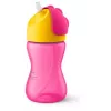 Kubek ze słomką Philips Avent z elastyczną słomką, 300 ml, 12m+, różowy