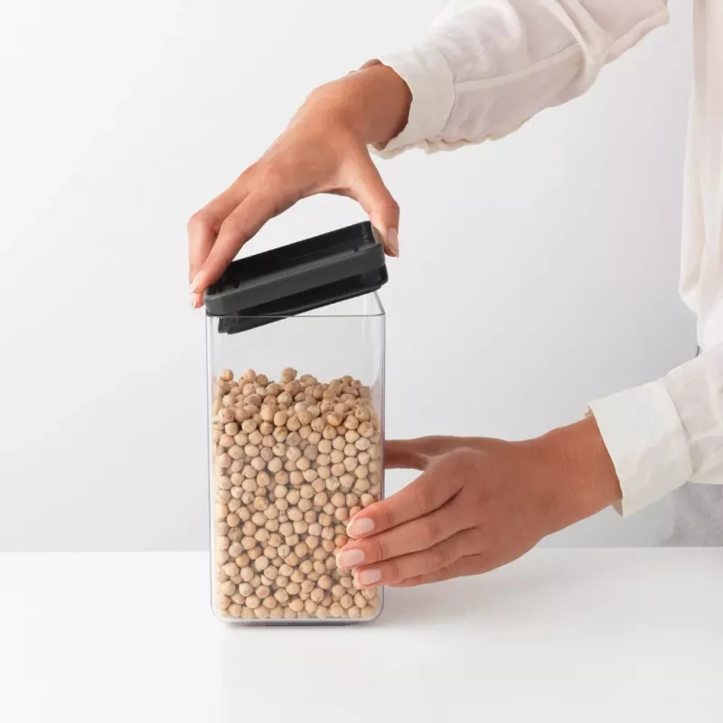 Brabantia Make & Take Prostokątny Pojemnik do Przechowywania Żywności 1,6 l Ciemnoszary