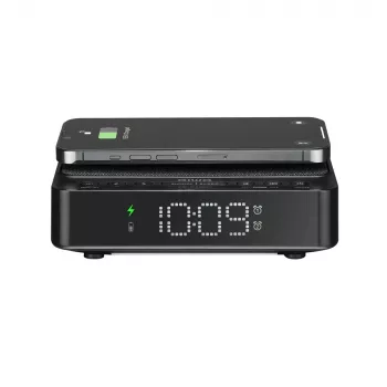 AIWA CR-30/BK Cyfrowy budzik z wyświetlaczem LED, radio FM/PLL, czarny