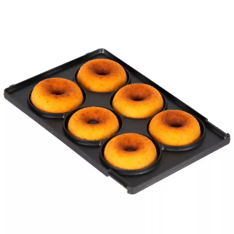 Trebs 6-w-1 maszynka do przekąsek czerwona – gofry, kanapki, grill, pączki, poffertjes, babeczki