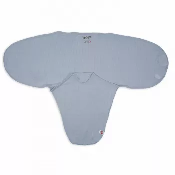 Lodger Bundler Solid Cotton Baby Swaddle Wrap, Blue Fogg