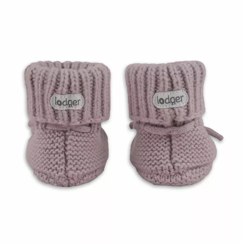 Lodger Slipper Merino Wool Baby Slippers, Rose, 6-12 Months