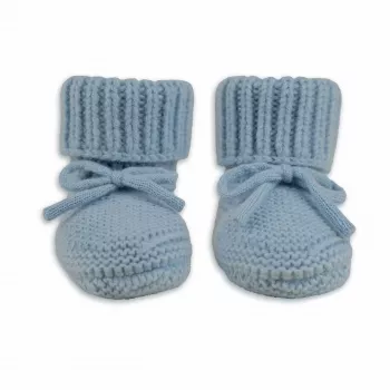 Kapcie Lodger Slipper z wełny merino dla niemowląt, Blue Fogg, 6-12 miesięcy