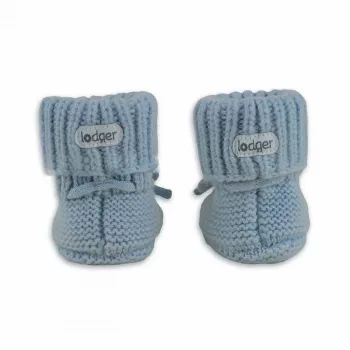 Kapcie Lodger Slipper z wełny merino dla niemowląt, Blue Fogg, 6-12 miesięcy