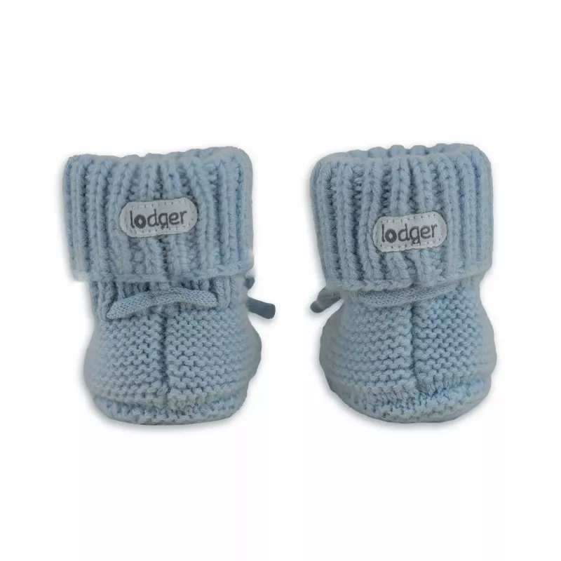 Kapcie Lodger Slipper z wełny merino dla niemowląt, Blue Fogg, 6-12 miesięcy