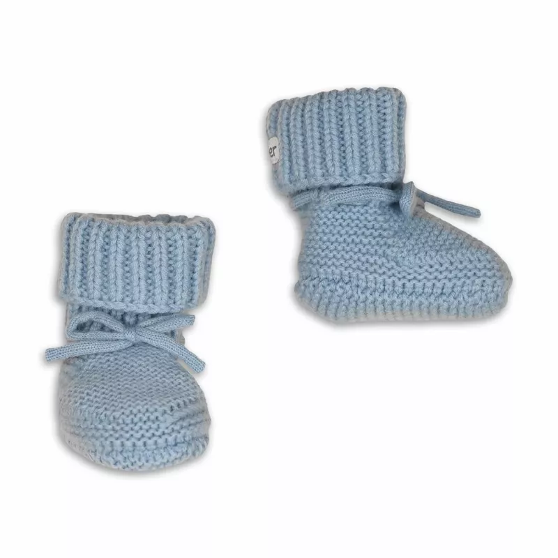 Kapcie Lodger Slipper z wełny merino dla niemowląt, Blue Fogg, 6-12 miesięcy