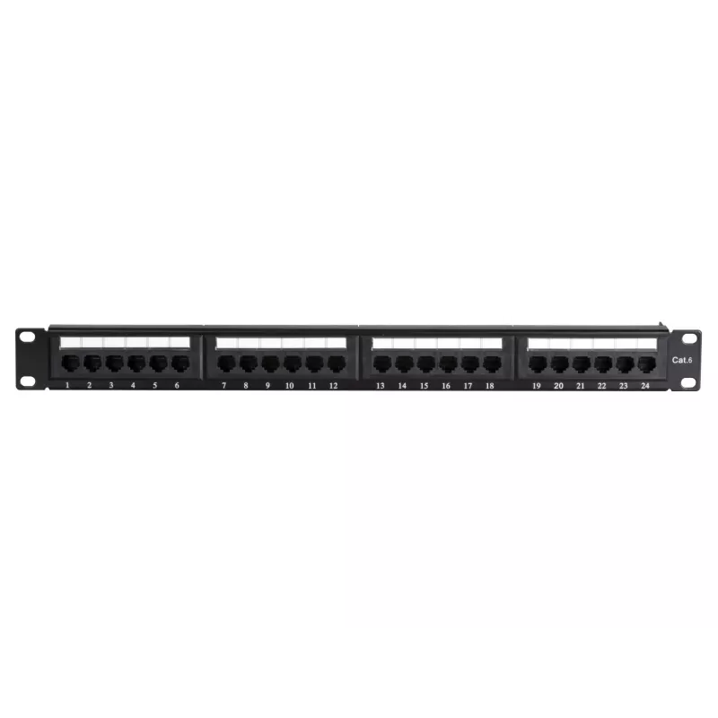 DS-IT CAT 6 UTP Panel krosowy sieciowy, 19 inch, 24-portowy DS-Patch6-24UTP