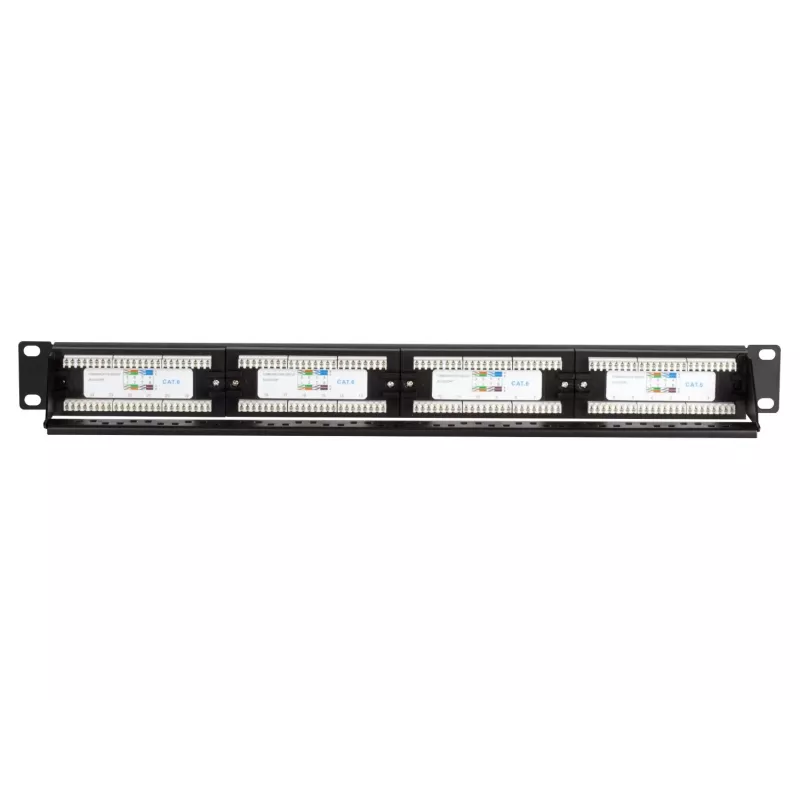 DS-IT CAT 6 UTP Panel krosowy sieciowy, 19 inch, 24-portowy DS-Patch6-24UTP