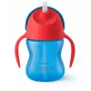 Kubek ze słomką Philips AVENT z elastyczną słomką, 200 ml, 9m+, niebieski