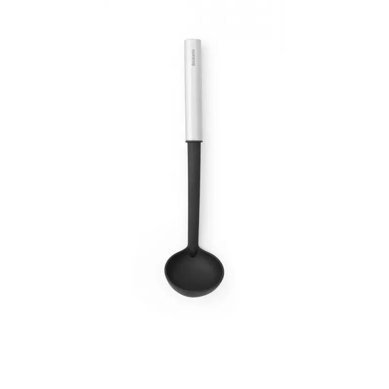 Brabantia Essential Line Chochla do sosów nieprzywierająca, czarna nylonowa główka, stalowy uchwyt, 335 mm