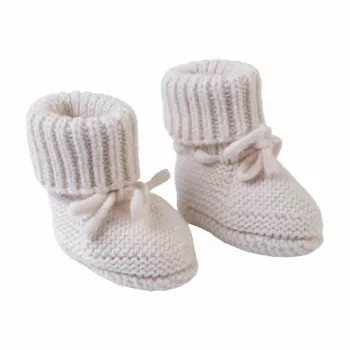 Kapcie Lodger Slipper Folklore z wełny merino dla niemowląt, Birch, 0-6 miesięcy
