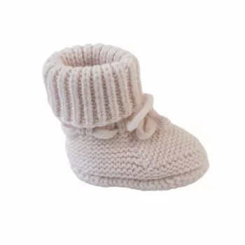 Kapcie Lodger Slipper Folklore z wełny merino dla niemowląt, Birch, 0-6 miesięcy