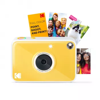 Kodak RODOMATICPYL Cyfrowy aparat natychmiastowy z drukiem ZINK Zero Ink, 10MP, 3,5 inch LCD, Bluetooth, USB-C, MicroSD