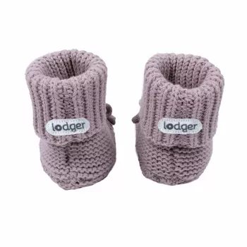 Lodger Slipper Knit kapcie niemowlęce, różowe, 0-6 miesięcy