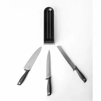 Zestaw noży w bloku do szuflady Brabantia Tasty+, ciemnoszary, 3 noże
