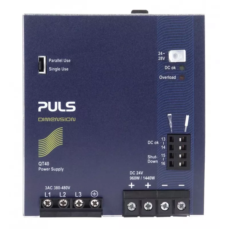 Zasilacz na szynę DIN PULS DIMENSION QT40.241 24V DC 40A 960W 3-fazowy