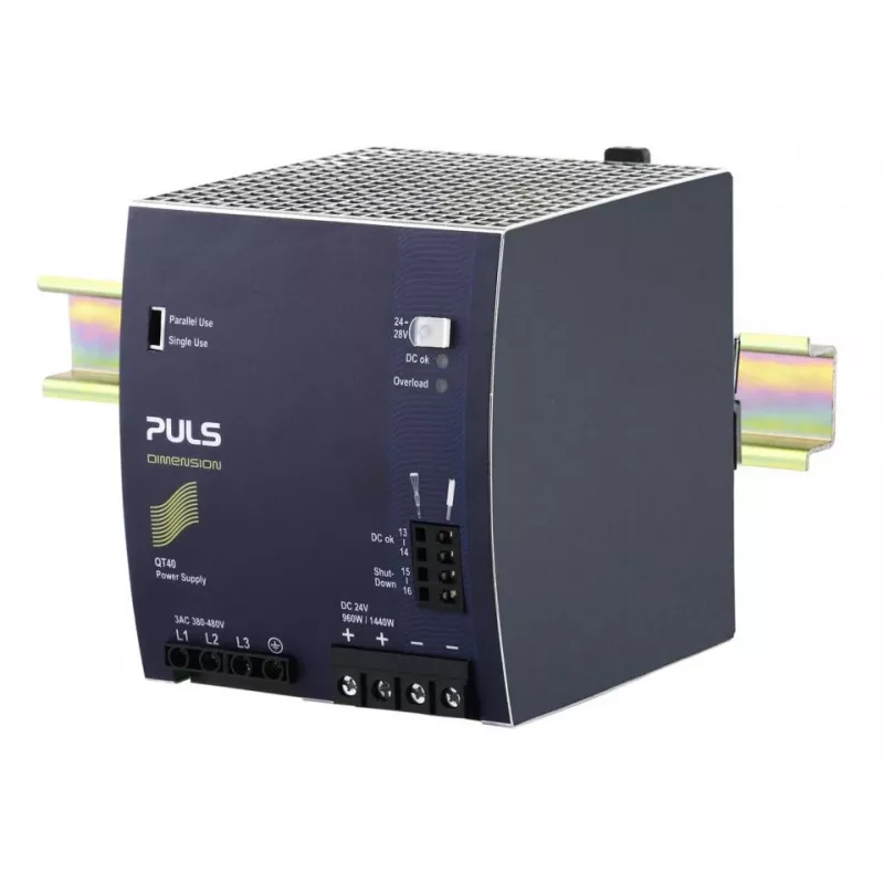 Zasilacz na szynę DIN PULS DIMENSION QT40.241 24V DC 40A 960W 3-fazowy