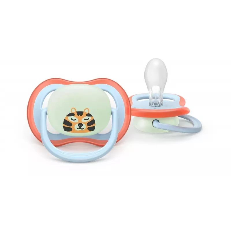 Smoczek Philips Avent Ultra Air Night 0-6 miesięcy, 2 sztuki, świecący w ciemności, neutralny