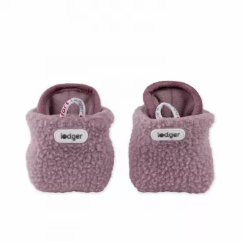Lodger Slipper Teddy kapcie niemowlęce, różowe, 0-3 miesiące, antypoślizgowe, polarowe, unisex