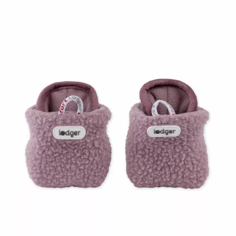 Lodger Slipper Teddy kapcie niemowlęce, różowe, 0-3 miesiące, antypoślizgowe, polarowe, unisex