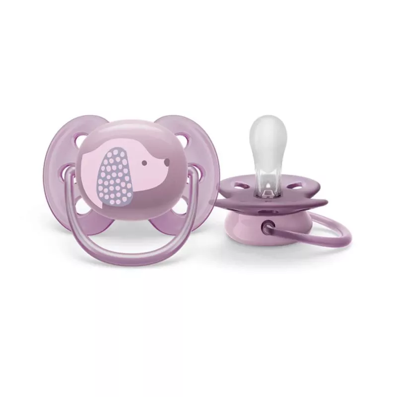 Smoczek Philips Avent Ultra Soft DECO 6-18 miesięcy, 1 sztuka, dla dziewczynek