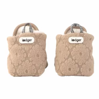 Lodger Slipper Folklore Fleece Kapcie dziecięce, Beżowy, 12-18 miesięcy
