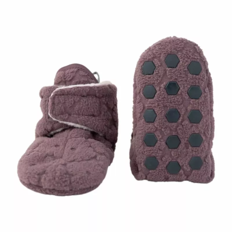 Lodger Slipper Folklore Fleece kapcie niemowlęce, fioletowy, 6-12 miesięcy