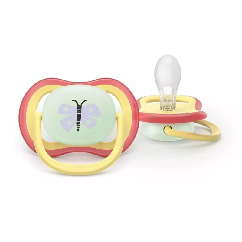 Smoczek Philips AVENT Ultra Air Night 0-6 miesięcy, 2-pak, świecący w ciemności