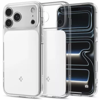 Spigen Ultra Hybrid T MagSafe etui na iPhone 17 Pro / 18 Pro - Błyszczący biały