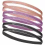 Nike Swoosh Sport Metallic gumki do włosów 6-pak – brzoskwinia, róż, szary