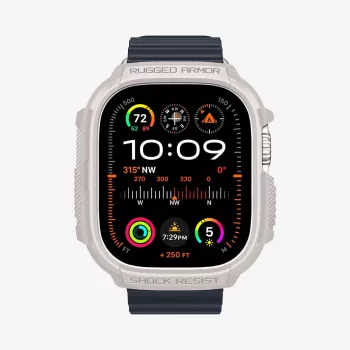 Spigen Rugged Armor Etui dla Apple Watch Ultra 1/2/3 (49mm) - Dune Beige