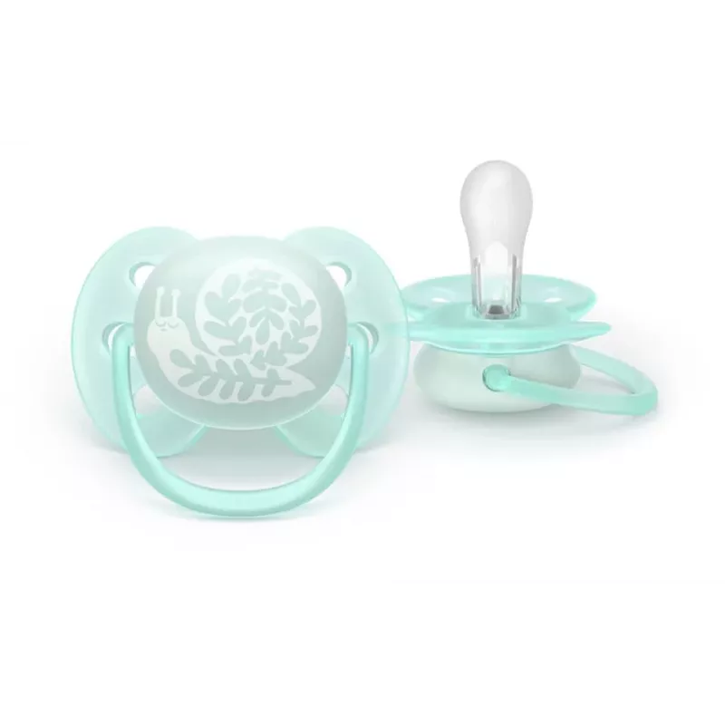 Philips Avent Ultra Soft DECO Smoczek 0-6 Miesięcy, 2-Pak, Silikonowy, Bez BPA, z Etui Sterylizującym