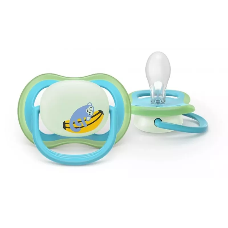 Philips Avent Ultra Air Night smoczek 6-18 miesięcy, 2-pak, chłopiec, świecący w ciemności
