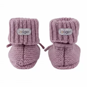 Buciki niemowlęce Lodger Slipper z wełny merino, fioletowy, 0-6 miesięcy