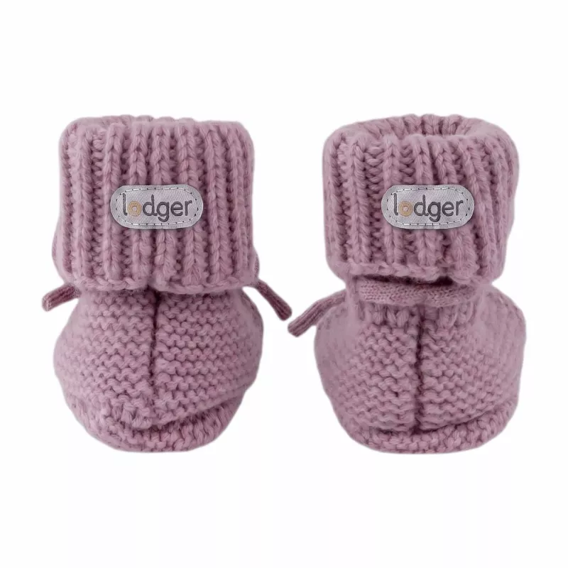 Buciki niemowlęce Lodger Slipper z wełny merino, fioletowy, 0-6 miesięcy