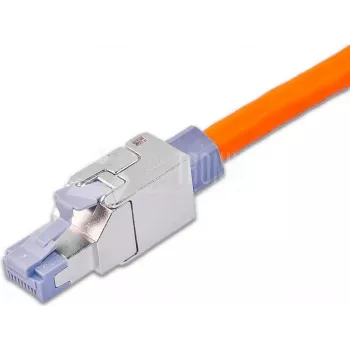 Wirewin WKS FK RJ45 KAT6A wtyk RJ45 do montażu w terenie, Cat6A, ekranowany, bez narzędzi, odlew cynkowy, pozłacane styki, dla 22-24 AWG, kabel 6-9mm