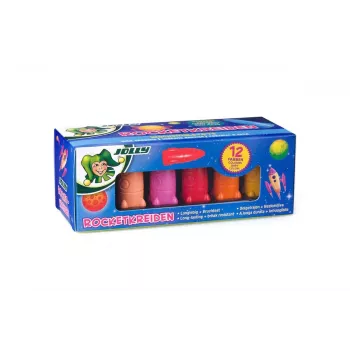 JOLLY Rocket Kredki woskowe w różnych kolorach, 12 sztuk (5956-0001)