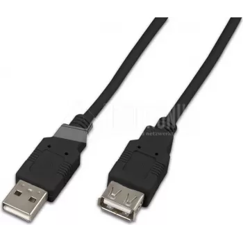 Przedłużacz USB Wirewin USB A-A MF 0.5 SW USB 2.0, 0,5 m, czarny