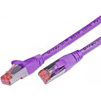 Kabel krosowy Wirewin KAT6 S/FTP LSOH, 1 m, fioletowy (PKW-PIMF-KAT6 1.0 VT)