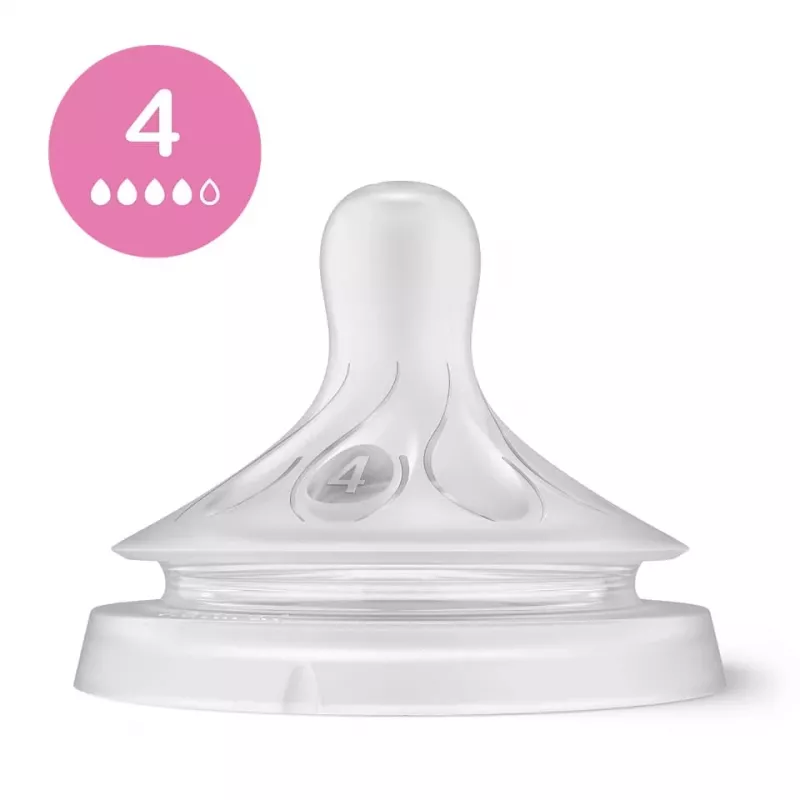 Philips Avent Natural Response zestaw silikonowych smoczków do butelki dla niemowląt (3 szt., przepływ 3, od 1. miesiąca)