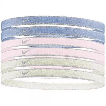 Nike Swoosh Sport Gumki do Włosów 6-Pak Metaliczny Fiolet, Róż, Żółty N1002008511OS